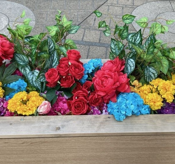 花壇のお花もさりげなくかわいい